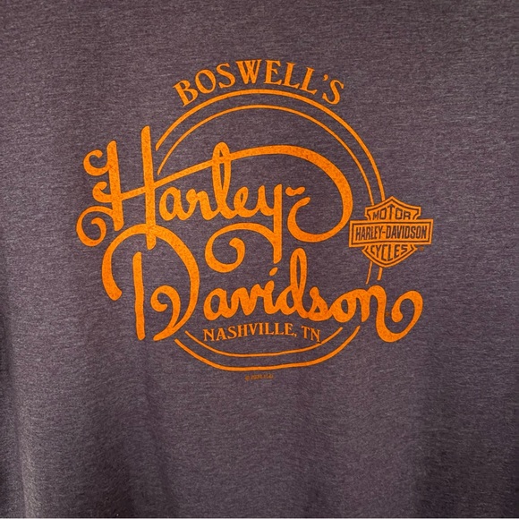 Harley-Davidson Dark Purple Tee with Orange Logo - Picture 7 of 7